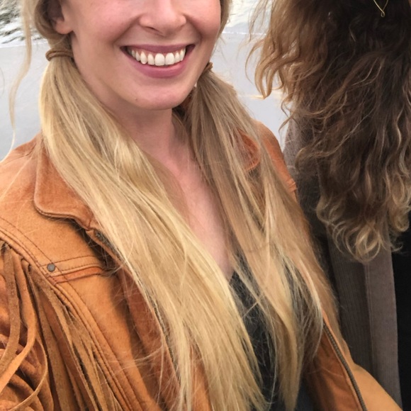 Brown Leather Fringe Jacket - Picture 5 of 6